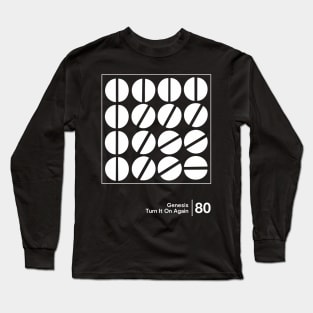 Turn It On Again - Minimal Style Graphic Design Long Sleeve T-Shirt